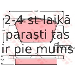 Bremžu uzliku kompl., Disku bremzes TRW GDB1485