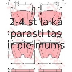 Bremžu uzliku kompl., Disku bremzes TRW GDB1507