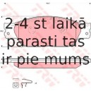 Bremžu uzliku kompl., Disku bremzes TRW GDB1510