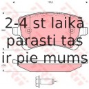 Bremžu uzliku kompl., Disku bremzes TRW GDB1516