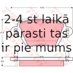 Bremžu uzliku kompl., Disku bremzes TRW GDB1525