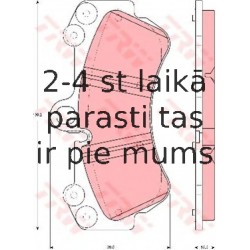 Bremžu uzliku kompl., Disku bremzes TRW GDB1547