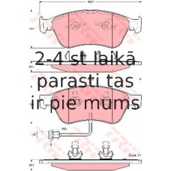 Bremžu uzliku kompl., Disku bremzes TRW GDB1553