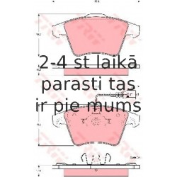 Bremžu uzliku kompl., Disku bremzes TRW GDB1555