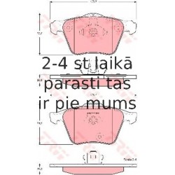 Bremžu uzliku kompl., Disku bremzes TRW GDB1565