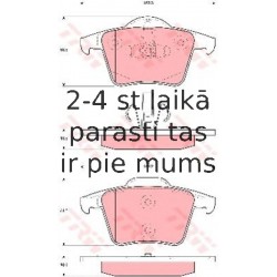 Bremžu uzliku kompl., Disku bremzes TRW GDB1566