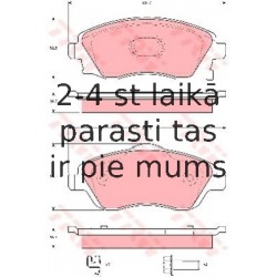 Bremžu uzliku kompl., Disku bremzes TRW GDB1570