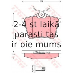 Bremžu uzliku kompl., Disku bremzes TRW GDB1596