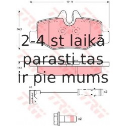 Bremžu uzliku kompl., Disku bremzes TRW GDB1601