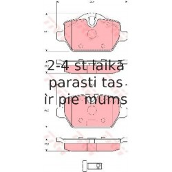 Bremžu uzliku kompl., Disku bremzes TRW GDB1612