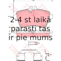 Bremžu uzliku kompl., Disku bremzes TRW GDB1630