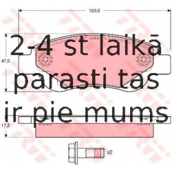 Bremžu uzliku kompl., Disku bremzes TRW GDB1633