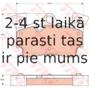 Bremžu uzliku kompl., Disku bremzes TRW GDB1652