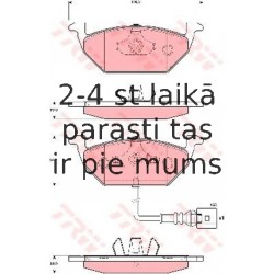 Bremžu uzliku kompl., Disku bremzes TRW GDB1658