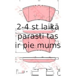 Bremžu uzliku kompl., Disku bremzes TRW GDB1673