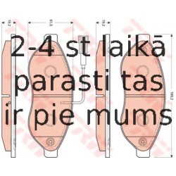 Bremžu uzliku kompl., Disku bremzes TRW GDB1681