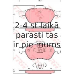 Bremžu uzliku kompl., Disku bremzes TRW GDB1687