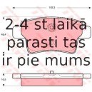 Bremžu uzliku kompl., Disku bremzes TRW GDB1692