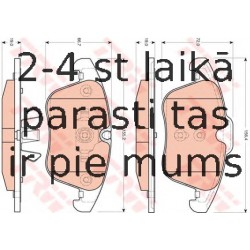 Bremžu uzliku kompl., Disku bremzes TRW GDB1705