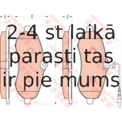 Bremžu uzliku kompl., Disku bremzes TRW GDB1719