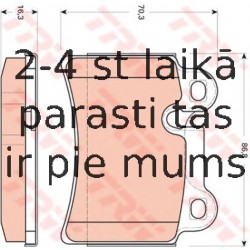 Bremžu uzliku kompl., Disku bremzes TRW GDB1722