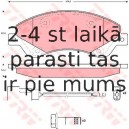 Bremžu uzliku kompl., Disku bremzes TRW GDB1723