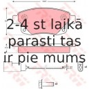 Bremžu uzliku kompl., Disku bremzes TRW GDB1725