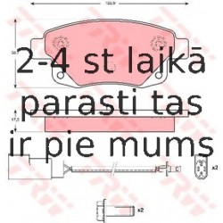 Bremžu uzliku kompl., Disku bremzes TRW GDB1725