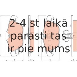 Bremžu uzliku kompl., Disku bremzes TRW GDB1738