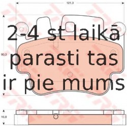 Bremžu uzliku kompl., Disku bremzes TRW GDB1742