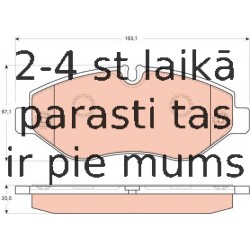 Bremžu uzliku kompl., Disku bremzes TRW GDB1747