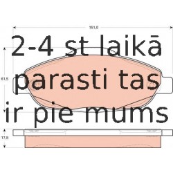 Bremžu uzliku kompl., Disku bremzes TRW GDB1761