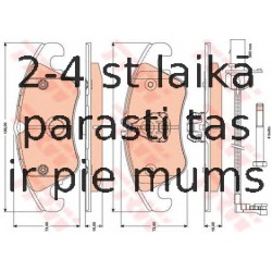Bremžu uzliku kompl., Disku bremzes TRW GDB1768