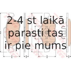Bremžu uzliku kompl., Disku bremzes TRW GDB1787