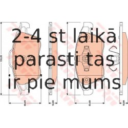 Bremžu uzliku kompl., Disku bremzes TRW GDB1790