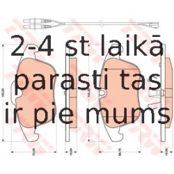 Bremžu uzliku kompl., Disku bremzes TRW GDB1818