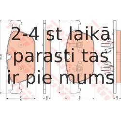 Bremžu uzliku kompl., Disku bremzes TRW GDB1821