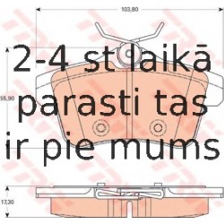 Bremžu uzliku kompl., Disku bremzes TRW GDB1828