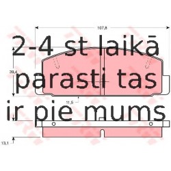 Bremžu uzliku kompl., Disku bremzes TRW GDB3088