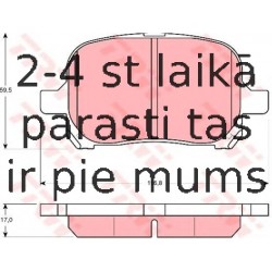 Bremžu uzliku kompl., Disku bremzes TRW GDB3152