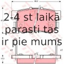 Bremžu uzliku kompl., Disku bremzes TRW GDB3175