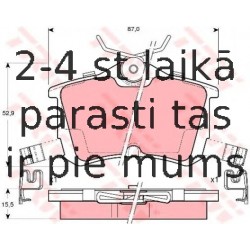 Bremžu uzliku kompl., Disku bremzes TRW GDB3190