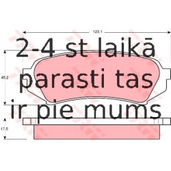 Bremžu uzliku kompl., Disku bremzes TRW GDB3198