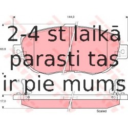 Bremžu uzliku kompl., Disku bremzes TRW GDB3235
