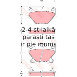 Bremžu uzliku kompl., Disku bremzes TRW GDB3243