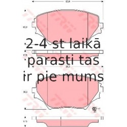 Bremžu uzliku kompl., Disku bremzes TRW GDB3251