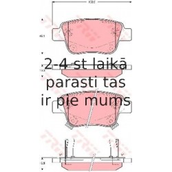 Bremžu uzliku kompl., Disku bremzes TRW GDB3337
