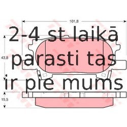 Bremžu uzliku kompl., Disku bremzes TRW GDB3339