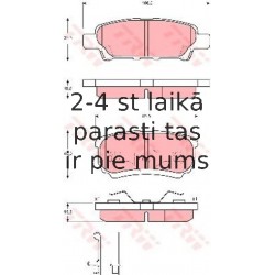 Bremžu uzliku kompl., Disku bremzes TRW GDB3341