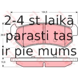 Bremžu uzliku kompl., Disku bremzes TRW GDB3348